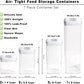 IZEYNO Airtight Food Storage Containers Set of 7, BPA Free Plastic Kitchen Pantry Organization with Easy Lock Lids Ideal for Cereal, Flour & Sugar Include Label and Marker, White