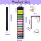 IZEYNO Legging Storage Organizer, Hanging Closet Organizer with 24 Roll Compartments for Yoga Pants, Tank Top, Towel, Underwear, Shirt, Black