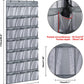 IZEYNO Over the Door Shoe Rack, 28 Large Mesh Pockets Hanging Shoe Organizer for Closet Gray